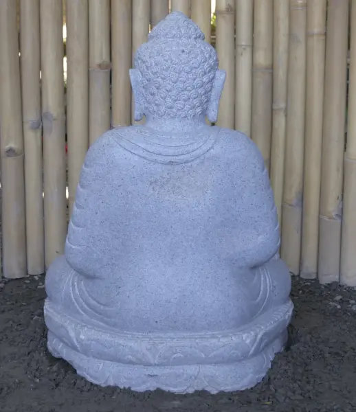 Product image 4 of the product “Seated Buddha made of Riverstone in Bhumisparsha - gesture of touching the earth. 62 cm height. ”